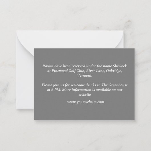 Elegante Bloemen Aquarel Gouden Cirkel Huwelijk Notitiekaartje (Achterkant)