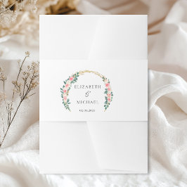 Elegante bloemen Arch bruiloft Uitnodigingen Wikkel