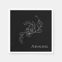 Elegante  Bloemen B/W Cocktaildouche