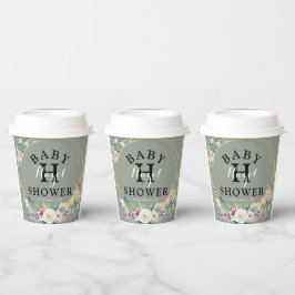 Elegante Bloemen Baby shower 8 oz Papieren Cups me Bekers