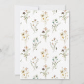 Elegante bloemen babyshower uitnodiging (Achterkant)