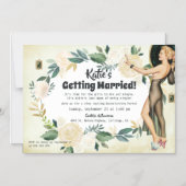 Elegante Bloemen Bachelorette Party Magnetische Uitnodiging (Voorkant)