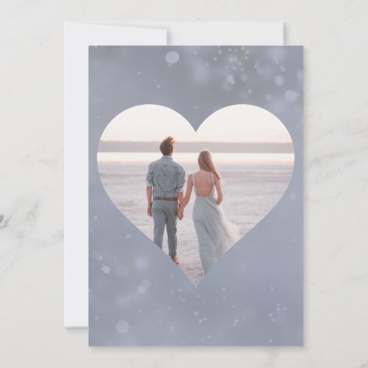 Elegante Bloemen Barok Blauw Column Huwelijk Save The Date (Achterkant)