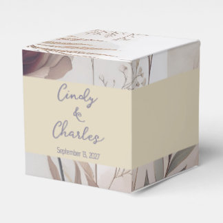 Elegante Bloemen  Bedankdoosjes