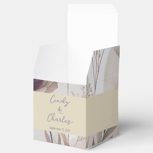 Elegante Bloemen  Bedankdoosjes (Geopend)