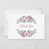 Elegante bloemen bedankkaart (Voorkant)