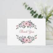 Elegante bloemen bedankkaart (Staand voorkant)