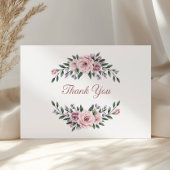 Elegante Bloemen Bedankkaart