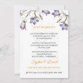 Elegante Bloemen Bellflower Net Getrouwd Huwelijk Kaart (Voorkant)