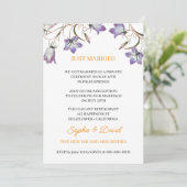 Elegante Bloemen Bellflower Net Getrouwd Huwelijk Kaart (Staand voorkant)