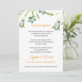 Elegante Bloemen Bellflower Net Getrouwd Huwelijk Kaart (Staand voorkant)