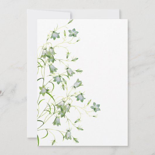 Elegante Bloemen Bellflower Net Getrouwd Huwelijk Kaart (Achterkant)