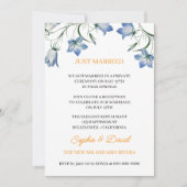 Elegante Bloemen Bellflower Net Getrouwd Huwelijk Kaart (Voorkant)