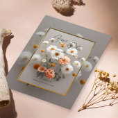 Elegante Bloemen Bewaar de Datum - Bruiloft Uitnod Bedankkaart