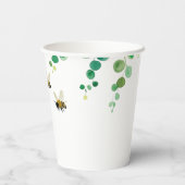 Elegante bloemen Bijen houden van natuurlijke brui Papieren Bekers (Achterkant)