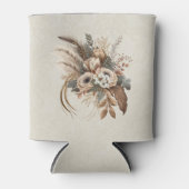 Elegante bloemen, bladeren en veren blikjeskoeler (Voorkant)