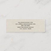 Elegante bloemen, bladeren en veren mini visitekaartje (Achterkant)