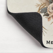 Elegante bloemen, bladeren en veren muismat (Hoek)