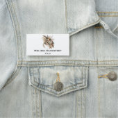 Elegante bloemen, bladeren en veren naamplaatje (In situ)