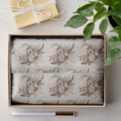 Elegante bloemen bladeren en veren patroon tissuepapier (Geschenk)