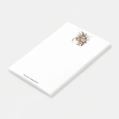 Elegante bloemen, bladeren en veren post-it® notes (Schuin)