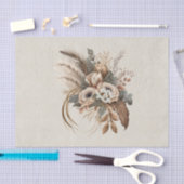 Elegante bloemen, bladeren en veren tissuepapier (Craft)