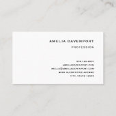 Elegante bloemen, bladeren en veren visitekaartje (Achterkant)