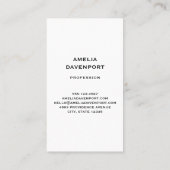 Elegante bloemen, bladeren en veren visitekaartje (Achterkant)