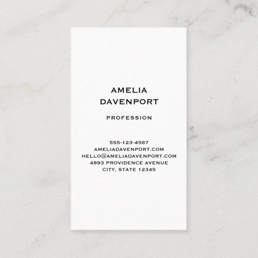 Elegante bloemen, bladeren en veren visitekaartje (Achterkant)