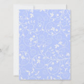 Elegante Bloemen Blauw Sweet16 Verjaardag uitnodig Kaart (Achterkant)