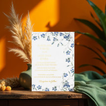 Elegante Bloemen Blauwe Bellflower bruiloft