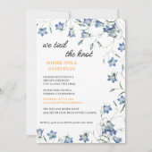 Elegante Bloemen Blauwe Bellflower We bonden de Kn Kaart (Voorkant)