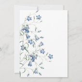 Elegante Bloemen Blauwe Bellflower We bonden de Kn Kaart (Achterkant)
