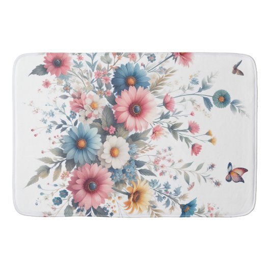 Elegante bloemen bloeien badmat (Voorkant)