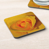 Elegante bloemen bloem Gele Roos Bier Onderzetter (Linkerzijde)