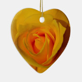 Elegante bloemen bloem Gele Roos Keramisch Ornament (Rechts)