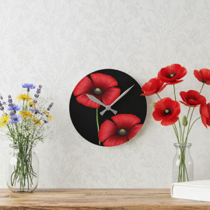 Elegante Bloemen Bloemen van de Bloemen van de Blo Ronde Klok