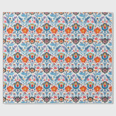 Elegante Bloemen Bloempatroon Cadeaupapier (Vlak)