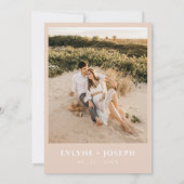 Elegante Bloemen Blush Kruiden Boho Huwelijk Kaart (Achterkant)