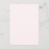 Elegante Bloemen Blush Roze bruiloft Details Informatiekaartje (Achterkant)