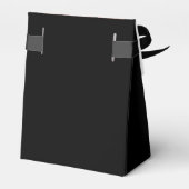 Elegante  Bloemen Blush Roze Zwart Bruiloft Bedankdoosjes (Achterkant)