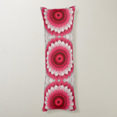 Elegante Bloemen Body Kussens - Rood, Roze (Achterkant (Verticaal))