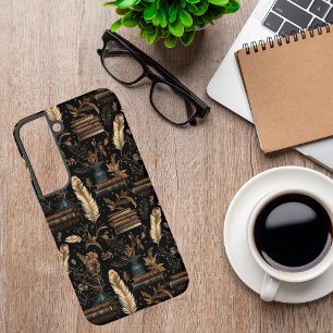 Elegante Bloemen & Boek Ontwerp - A Readers Haven Samsung Galaxy Hoesje