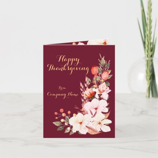 Elegante bloemen Boeket Company Happy Thanksgiving (Voorkant)