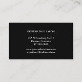 Elegante Bloemen Boeket Nail Salon Loyalty Kaart (Achterkant)