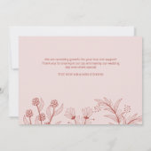 Elegante Bloemen Boho bruiloft Bedankkaart (Achterkant)
