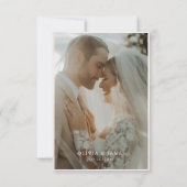 Elegante Bloemen Boho bruiloft Bedankkaart (Achterkant)