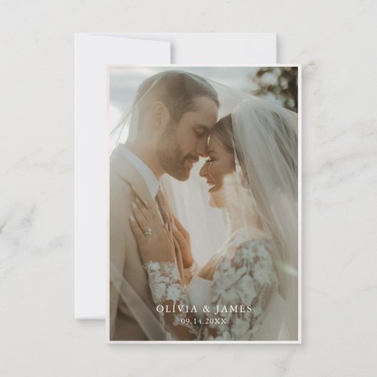 Elegante Bloemen Boho bruiloft Bedankkaart (Achterkant)