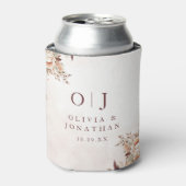Elegante Bloemen Boho bruiloft Blikjeskoeler (Blikje Voorkant)