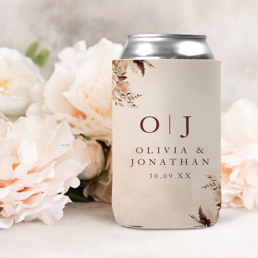 Elegante Bloemen Boho bruiloft Blikjeskoeler